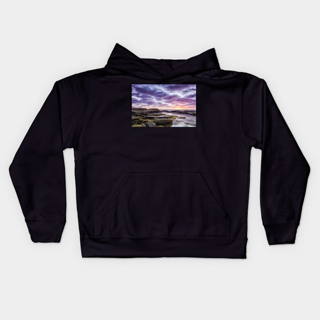 Monday Morning at the Rock Pools Kids Hoodie by krepsher